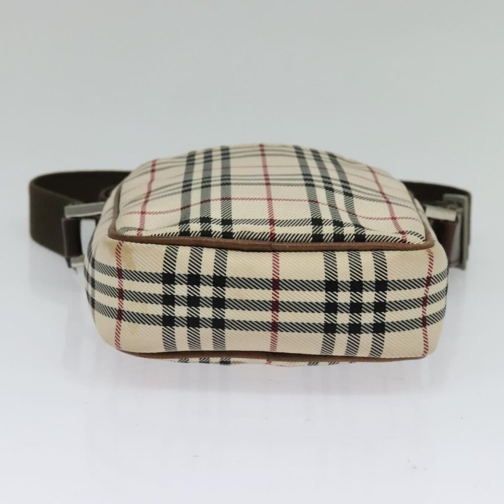 Authentic BURBERRY Nova Check Shoulder Bag Canvas Beige Silver - Picture 12 of 16
